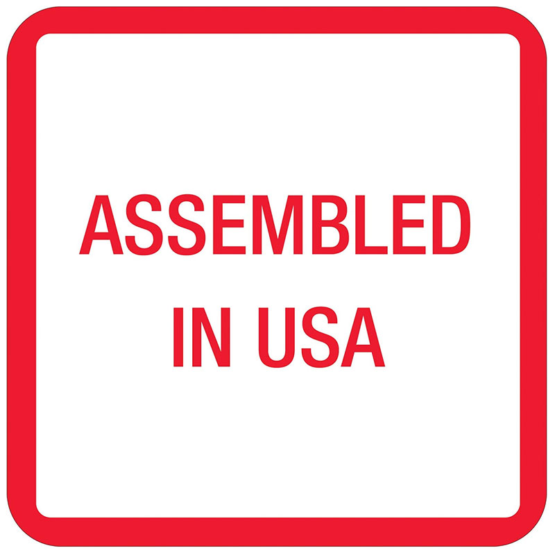 1" x 1" Assembled in U.S.A. Labels. 500/Roll