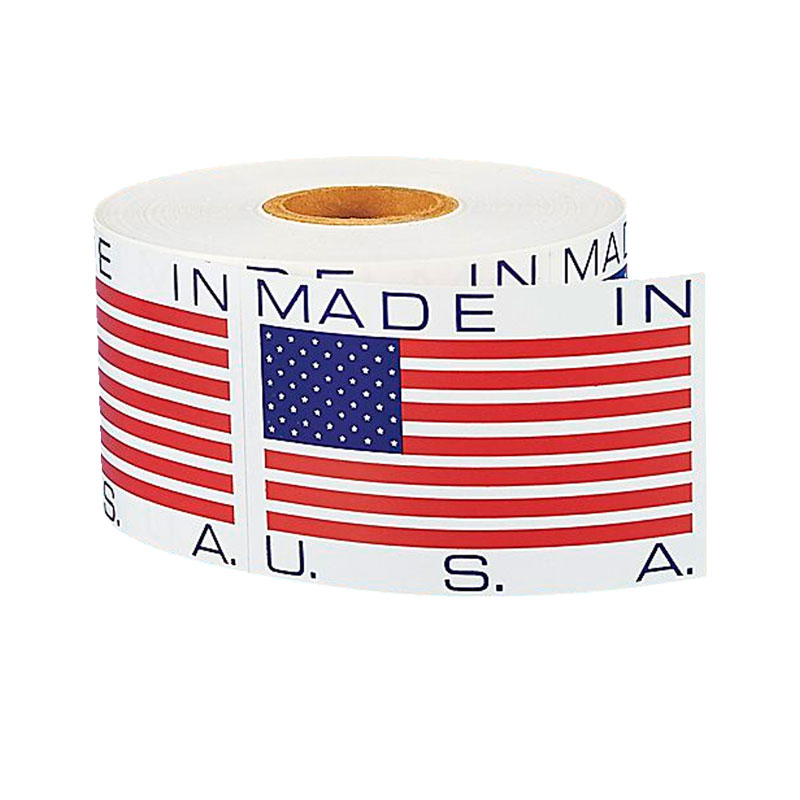 2" x 3" Made in U.S.A. Labels. 500/Roll