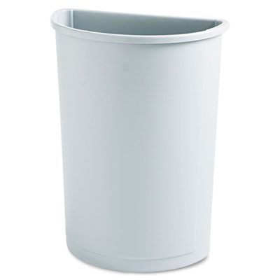 Half Round Container. 21 Gallon. Gray. 1/Ea.