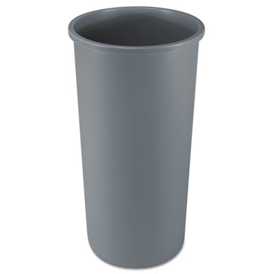 Untouchable® Round Waste Container. 22 Gallon. Gray. 1/Ea