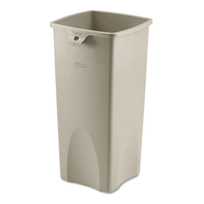 Square Container. 23 Gallon. Beige. 1/Ea