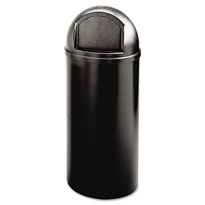 Marshal® Classic Container. 15 Gallon. Black. 1/Ea