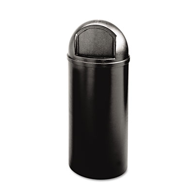 Marshal® Classic Container. 25 Gallon. Black. 1/Ea
