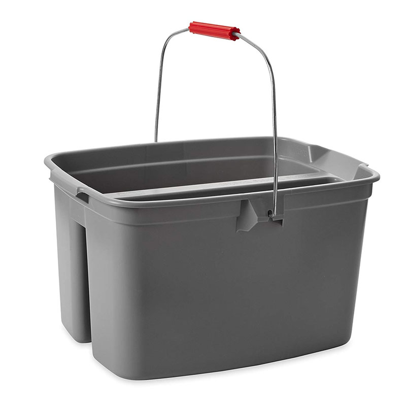 Rubbermaid® Commercial Double Utility Pail, 17qt, Gray 1/Ea