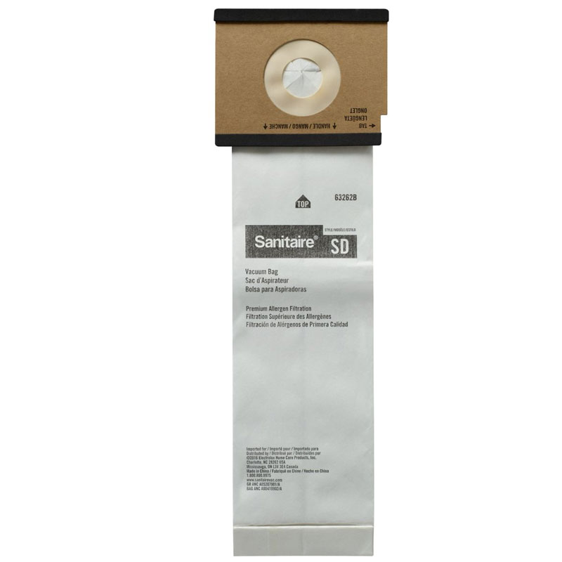 Sanitaire SD Premium Allergen Vacuum Bags, 5/Pack, 10 Packs/Cs