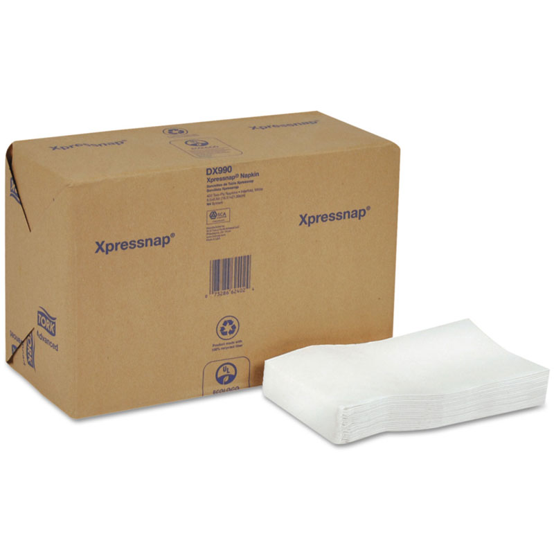 Tork® Xpressnap® Dispenser Napkin Quarter Fold, White, 13" x 8.5" 6000/Cs