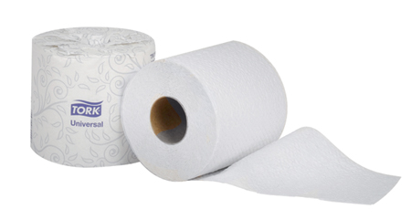 Tork Universal 2-Ply Bath Tissue. 500 Sheets per Roll. 96/Cs