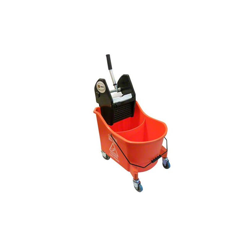 NexGen Divided Mop Bucket & Down Press Wringer Combo, 1/Ea