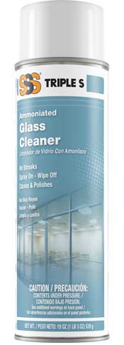 SSS Glass Cleaner, 19 oz cans, 12/Cs