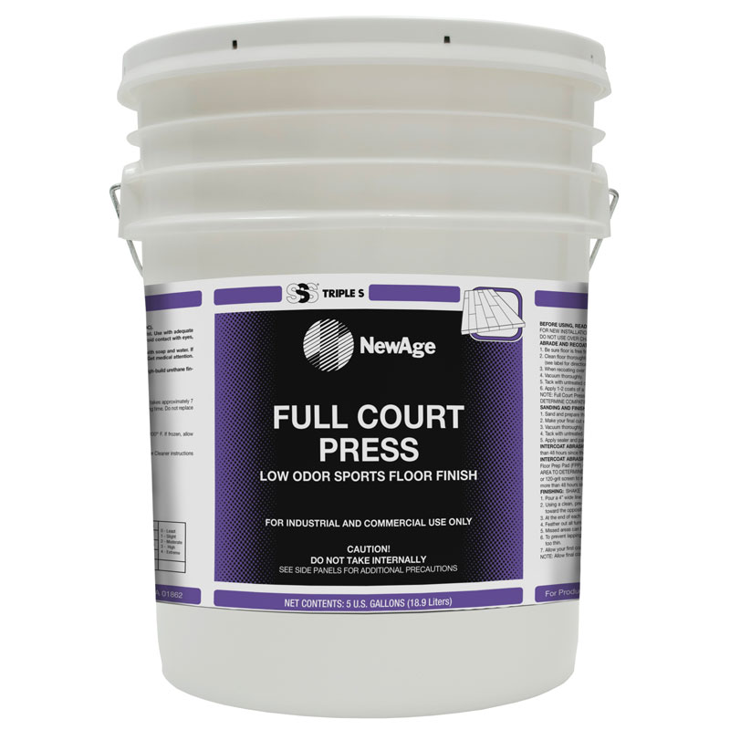 NewAge Full Court Press, Low Odor Sports Floor Finish, 5 gal.