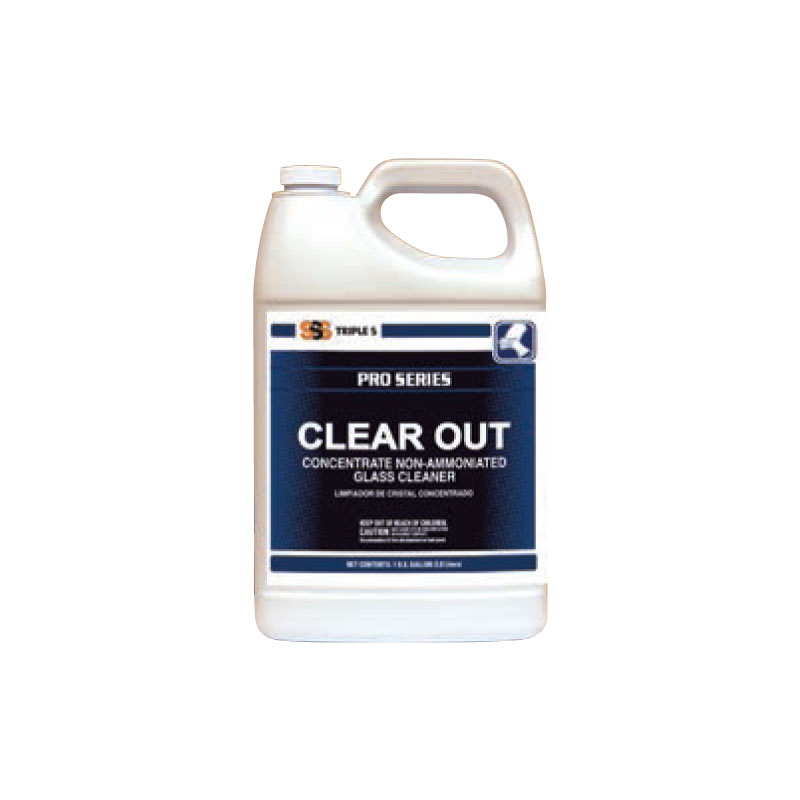 Clear Out Concentrate Glass Cleaner, Non-ammoniated. 1 Gallon