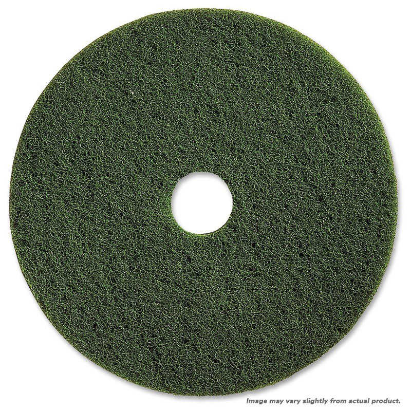 17" Green Scrubbing Floor Pad. 5/Cs