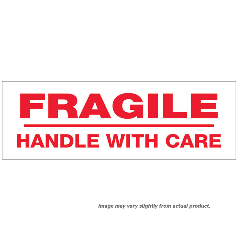 2" x 55 yds. "Fragile Handle With Care" pre-printed tape. 36/cs 2" x 55 yds. "Fragile Handle With Care" pre-printed tape. 36/cs