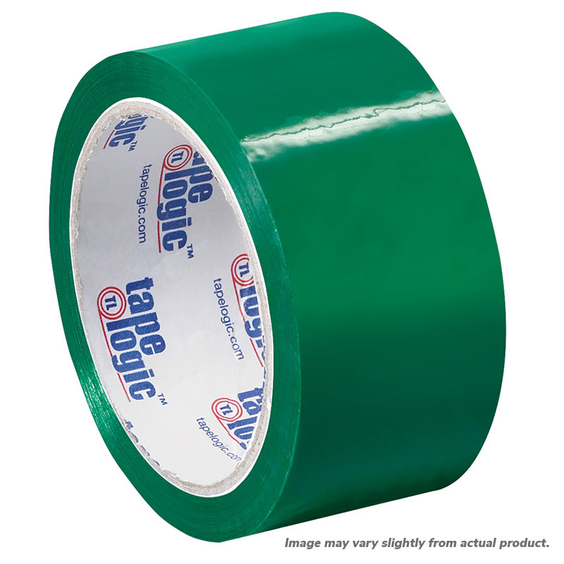 2" x 110 yds. Green Carton Sealing Tape. 2.2 Mil. 6/Cs