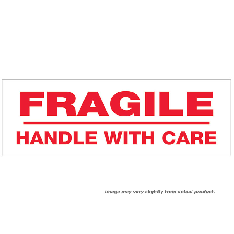 3" x 110 yds. "Fragile Handle With Care" pre-printed tape. 24/cs 3" x 110 yds. "Fragile Handle With Care" pre-printed tape. 24/cs