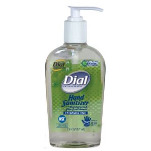 Dial Gel Hand Sanitizer. 7.5 oz Bottle 12/Cs