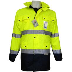 Reflective Safety Jacket Winter Class 3 Parka, XL