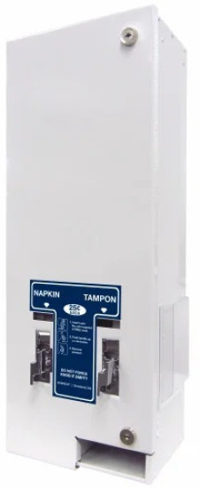 Hospeco Menstrual Care Dual Vendor, w/Window White, 0.25, 1/Ea