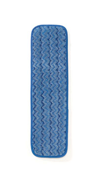 Rubbermaid® Commercial 18" Microfiber Damp Mop, Blue Binding. 12/Cs