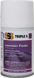 SSS Metered Air Freshener, Lavender Fields, 7 oz cans, 12/cs