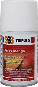 SSS Metered Air Freshener, Juicy Mango, 7 oz cans, 12/cs