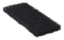 Extra Heavy-Duty #041 Black Stripping Pad, 4-1/2" x 10". 5/Box
