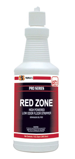 Red Zone High Powered Low Odor Floor Stripper. 12/Qt.