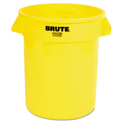 Brute® Round Container. 44 Gallon. Yellow. 1/Ea