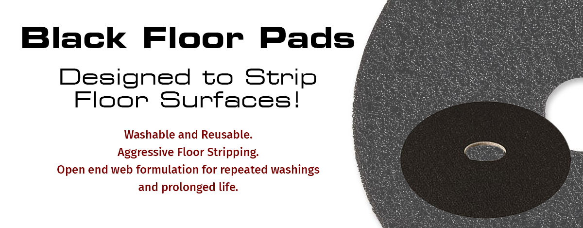 Black Floor Stripping Pads