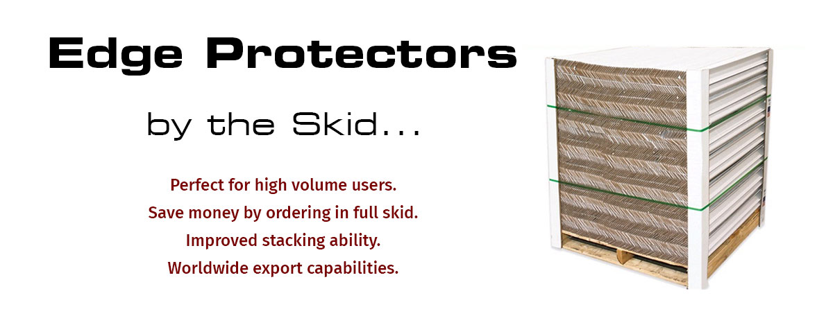 Edge protectors by the skid.