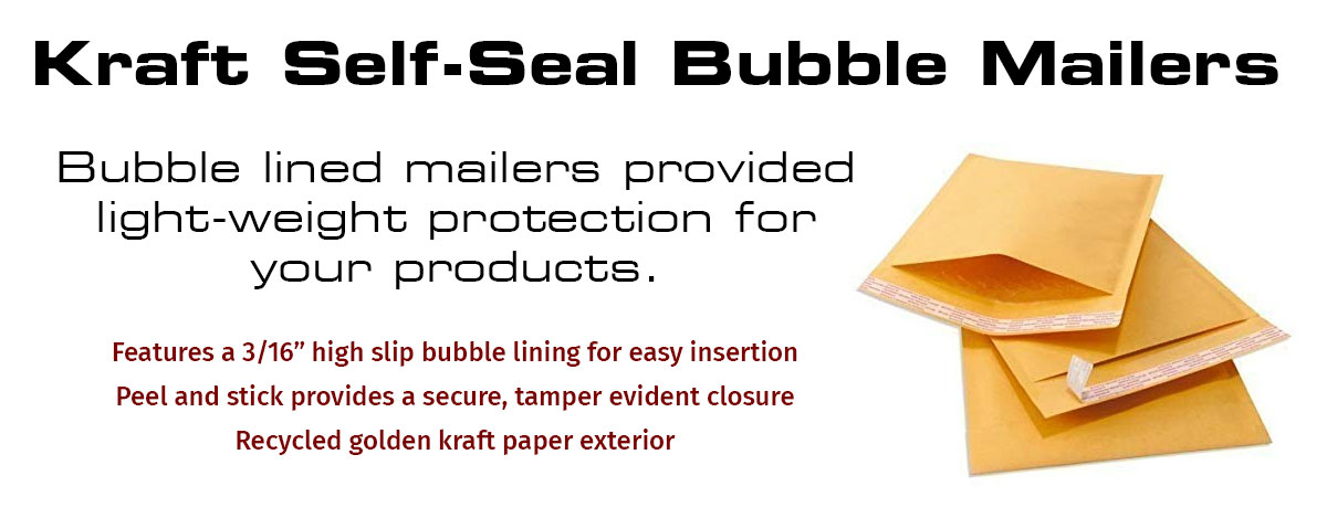 Self sealing kraft bubble mailers