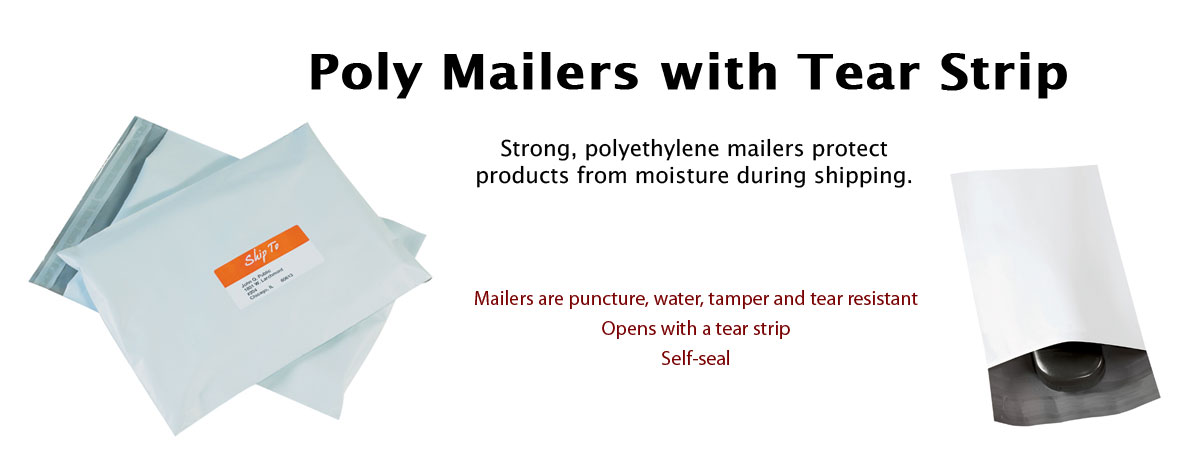 Poly Mailers with Tear Strip