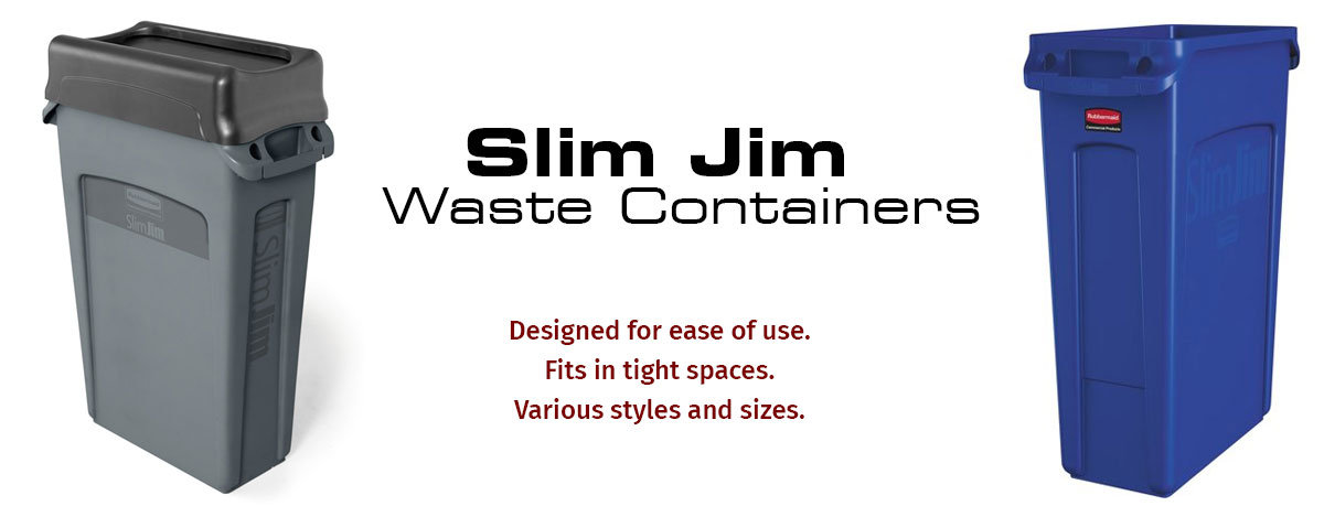 Slim Jim Trash Containers