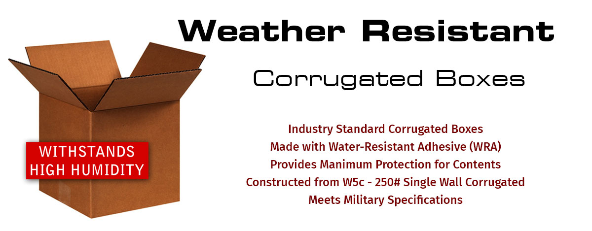 W5c Weather-Resistant Corrugated Boxes