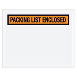 7" x 5.5" Orange "Packing List Enclosed" Envelopes
