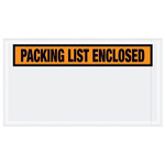 5.5" x 10" Orange "Packing List Enclosed" Envelopes