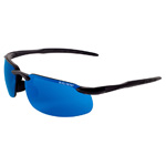 Swordfish Polarized Safety Glasses. Lens: Blue Mirror. Frame: Matte Black