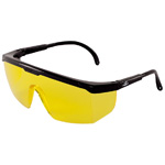 Snook Adjustable Temple Safety Glasses. Lens: Yellow. Frame: Matte Black, 12/Cs