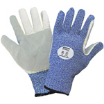 Samurai Gloves, Composite 7 Gauge Liner, Premium Cow Grain Leather Palm Base, A-Grade Cow Split Second Layer On The Base Palm/Forefinger, ANSI Cut Level A6, XS, 12 Pair/Pkg