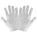 Light Weight 100% Cotton Inspectors Gloves, Mens. 12 Pair/Pkg
