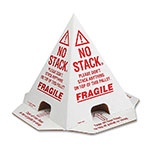 White with Red Print Pallet Cones - English, French & Spanish