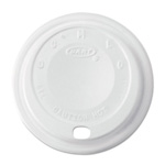 Dart Plastic Cappuccino Dome Lids. 12 oz. White. 1000/Cs