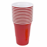 Solo® Party Plastic Cold Cups - 16 oz. Red 1000/Cs