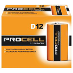 D Battery Duracell Procell Alkaline Batteries, 12/Box