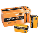 9V Battery Duracell Procell Alkaline Batteries, 12/Box