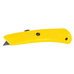 Safety Grip Utility Knife. Retractable. Yellow Safety Grip. 10/Cs