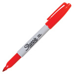Red Sharpie® Fine Point Permanent Markers. 12/Box