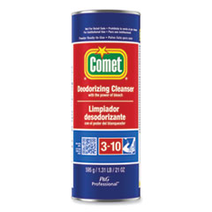 Comet Cleanser With Bleach, Powder, 21oz Canister, 24/Cs