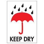 3" x 4" - "Keep Dry" Label (International). 500/Roll