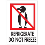 3" x 4" - "Refrigerate - Do Not Freeze" Label (International). 500/Roll